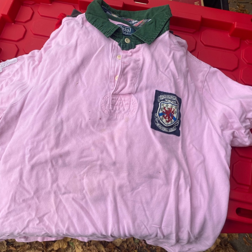 Ralph Lauren Pink Polo with Green Accents
